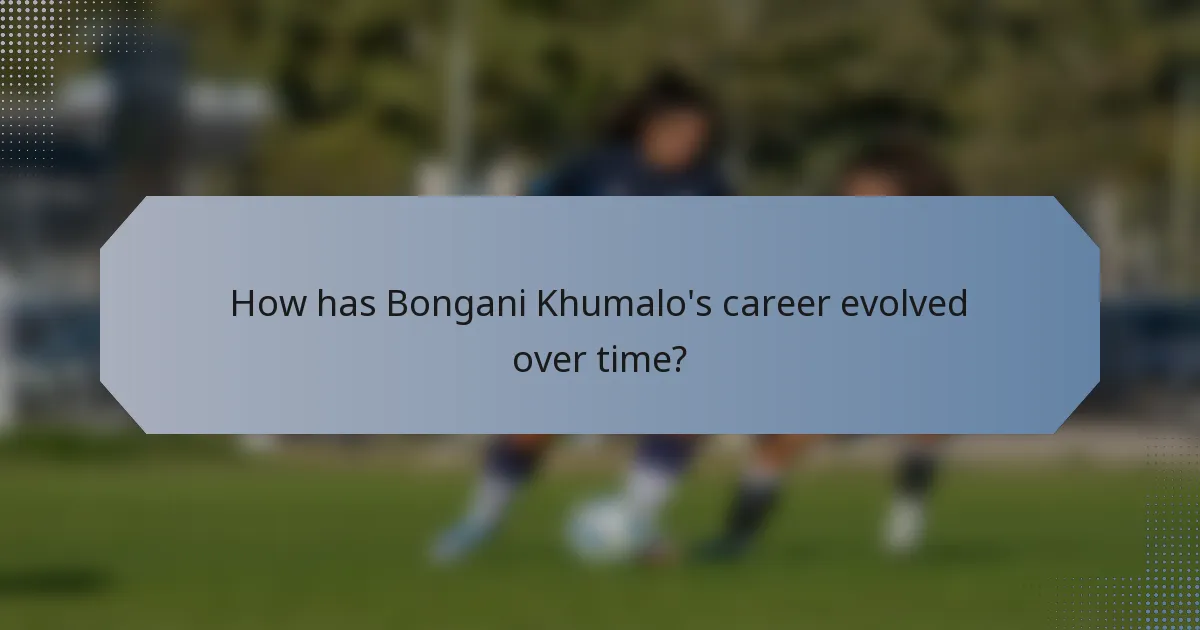 How has Bongani Khumalo's career evolved over time?