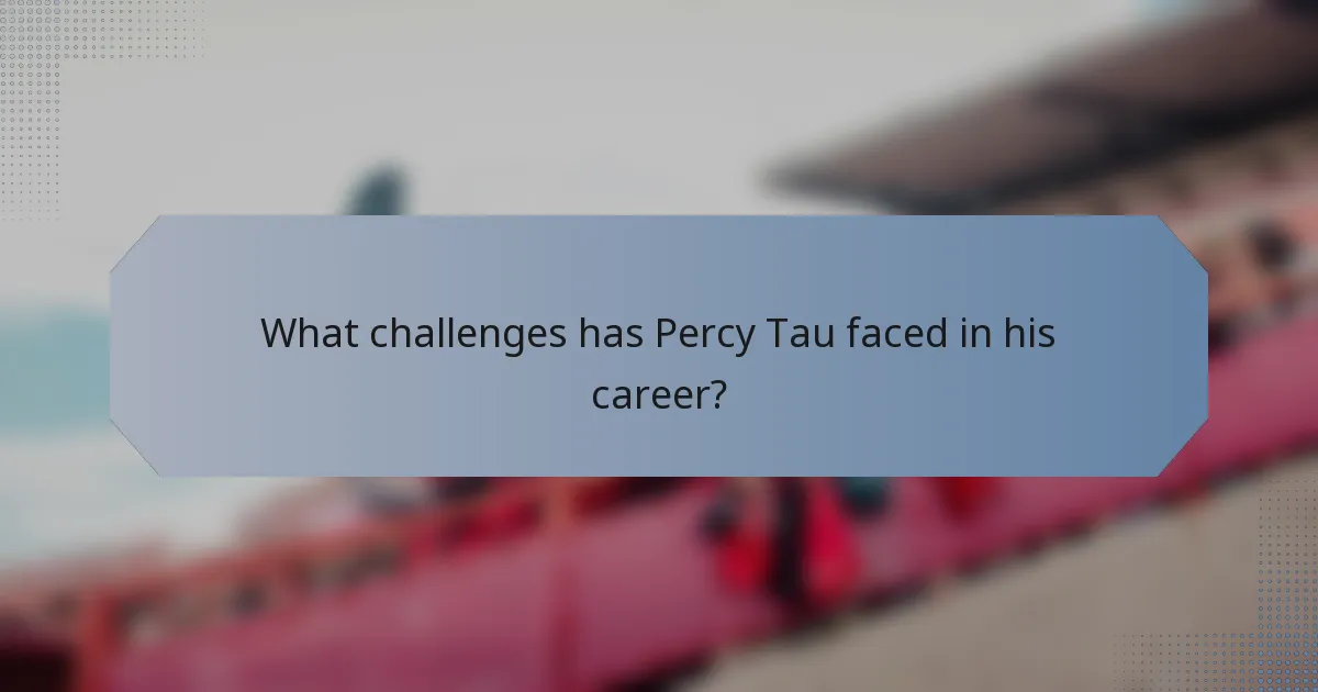 What challenges has Percy Tau faced in his career?