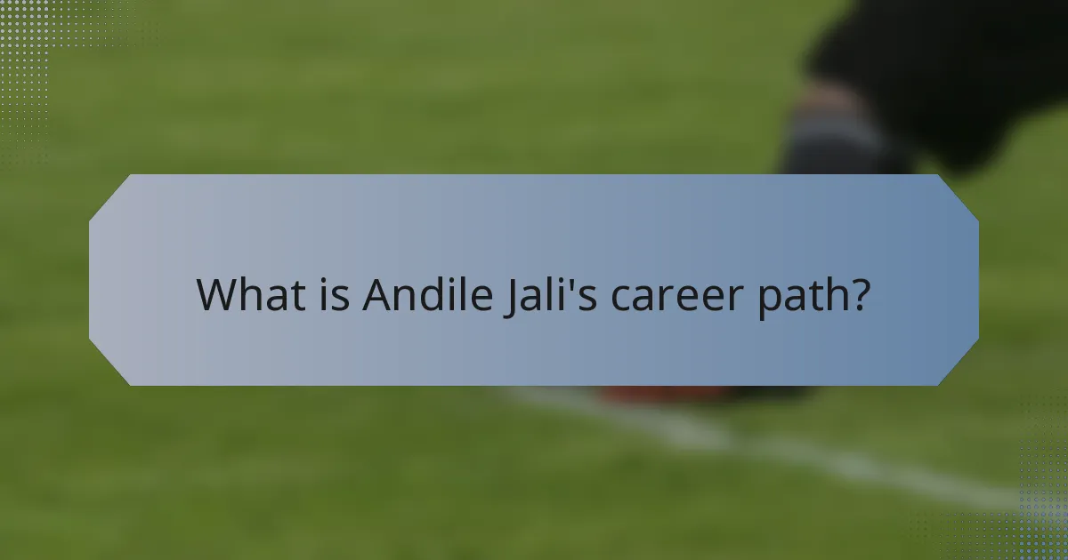 What is Andile Jali's career path?